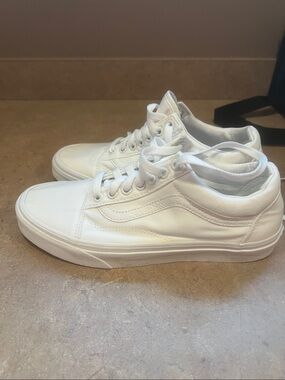 Vans Women's All-White Low Top Canvas Sneakers